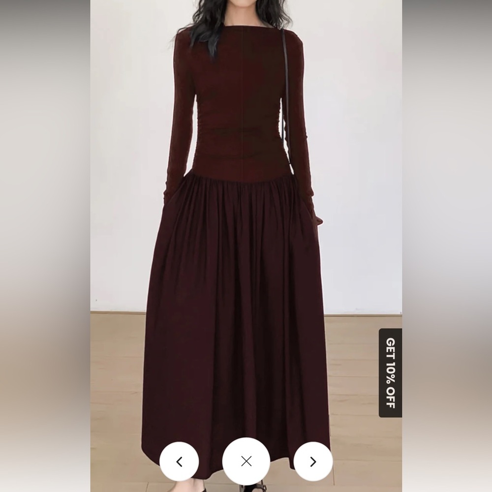 Commense Burgundy Maxi Dress - Medium